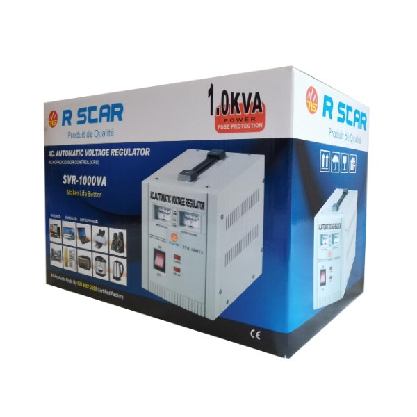 Régulateur de tension automatique 1000VA / 1.0KVA, Contrôle par microprocesseur – R SCAR SVR-1000VA