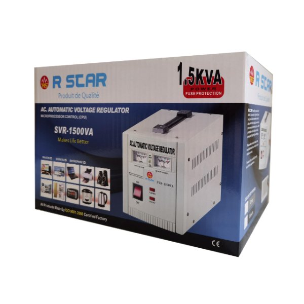 Régulateur de tension automatique 1500VA / 1.5KVA, Contrôle par microprocesseur – R SCAR SVR-1500VA