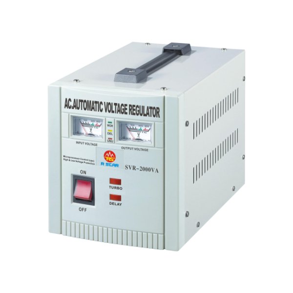 Régulateur de tension automatique 2000VA / 2.0KVA, Contrôle par microprocesseur – R SCAR SVR-2000VA